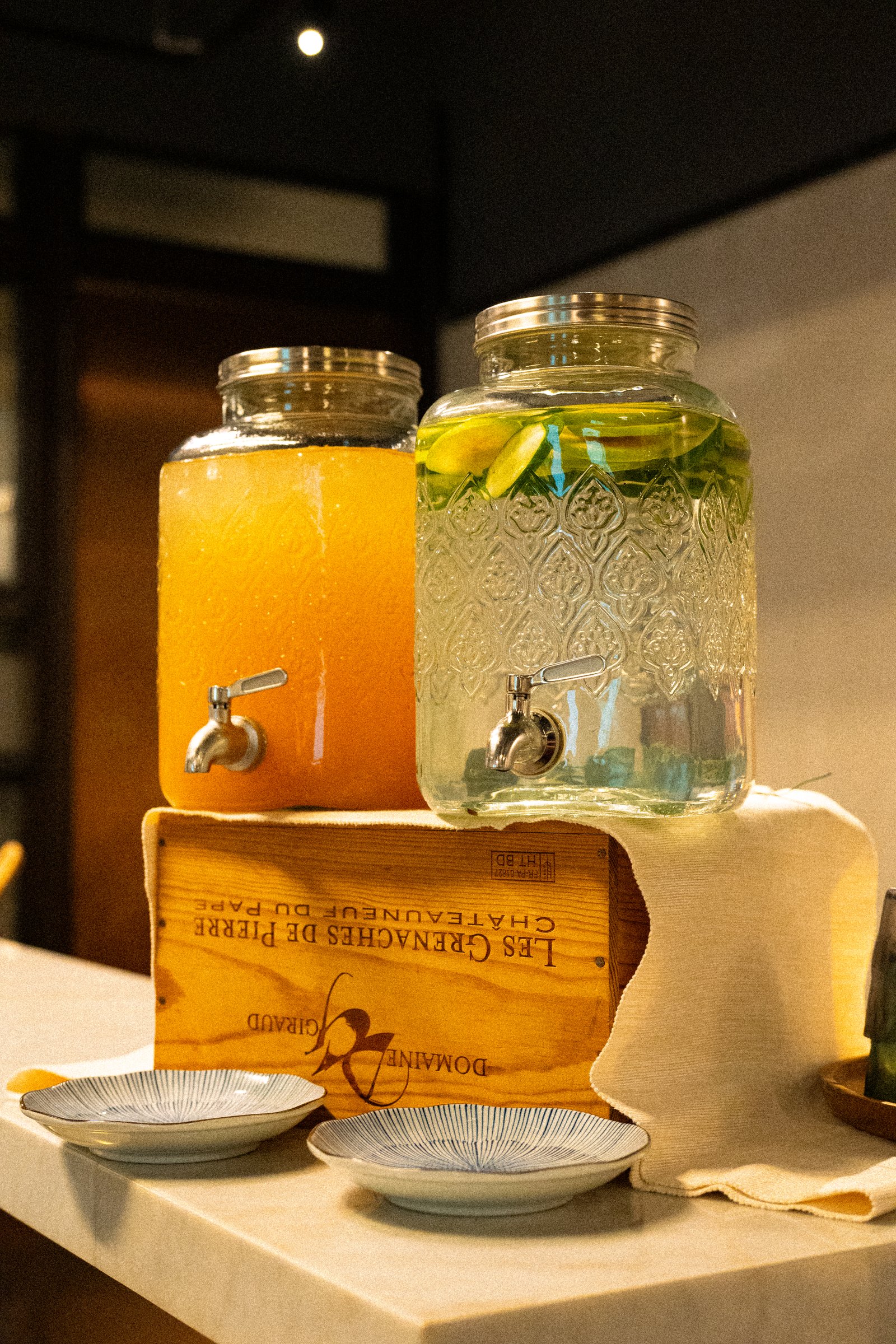 Beverage station with infused water