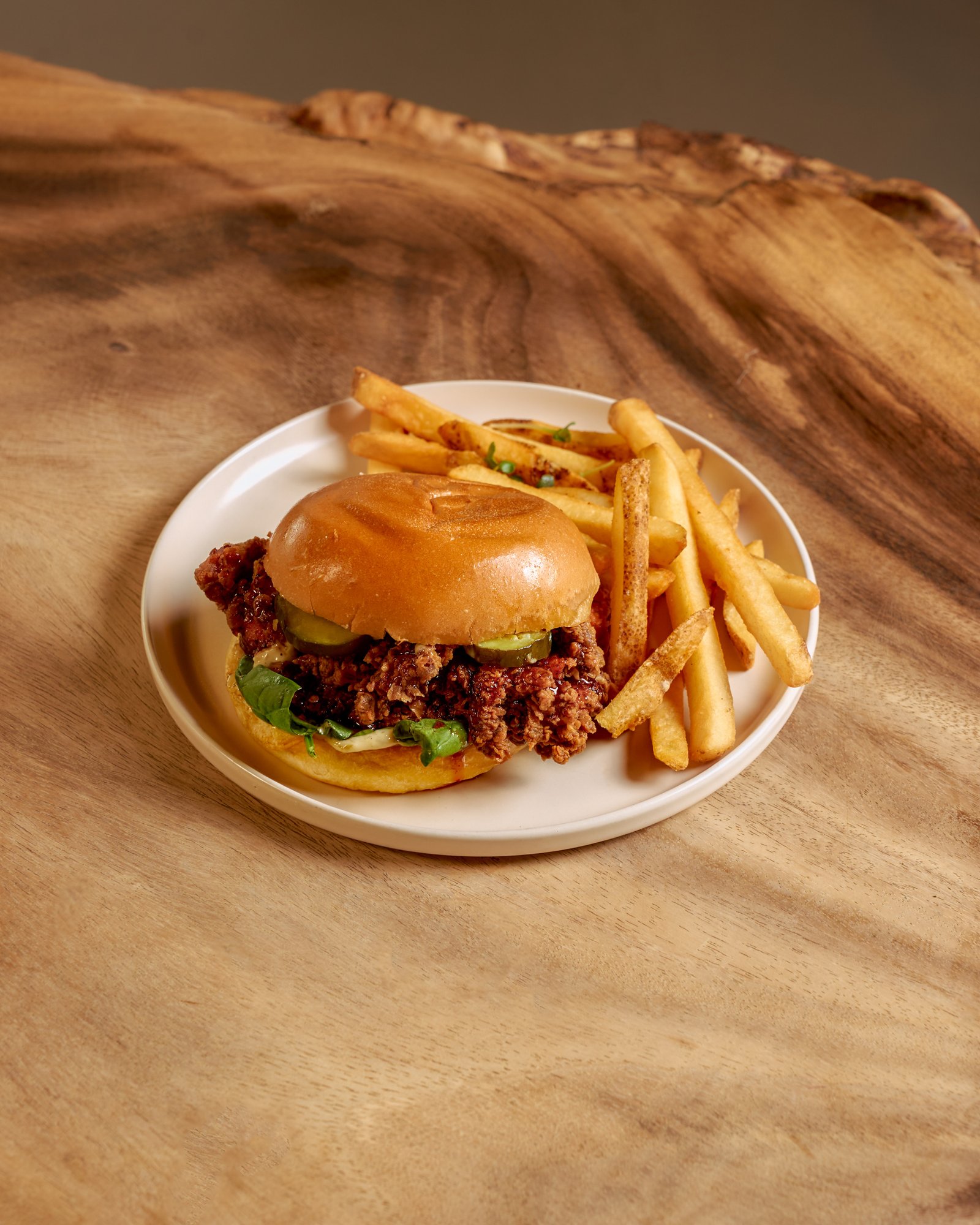 Gourmet Burger with Fries