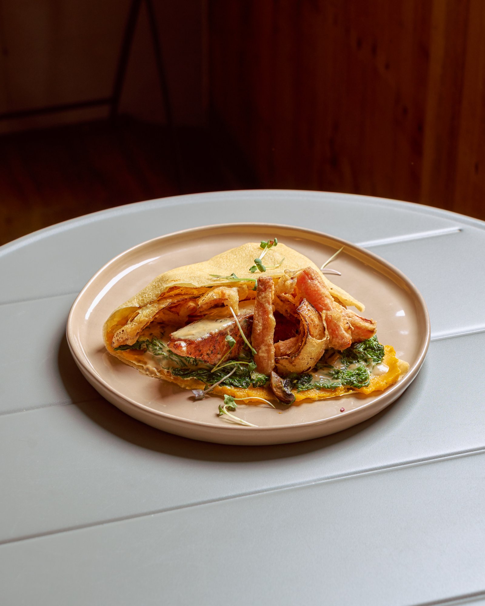 Savoury Crepe with Bacon